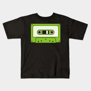 Audio Cassette Green Kids T-Shirt